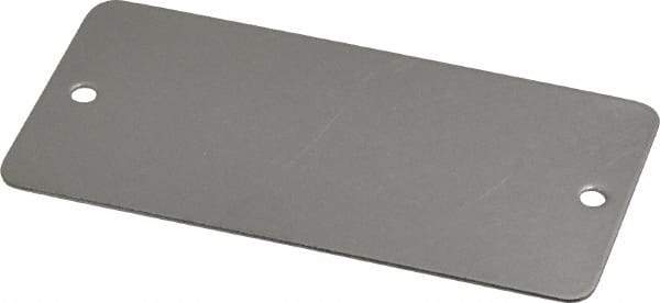 C.H. Hanson - 3 Inch Wide, Style 2, Stainless Steel Blank Metal Plate - 1-1/2 Inch High, 10 Pieces - Makers Industrial Supply