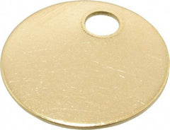 C.H. Hanson - 1 Inch Diameter, Round, Brass Blank Metal Tag - Blank, 50 Pieces - Makers Industrial Supply