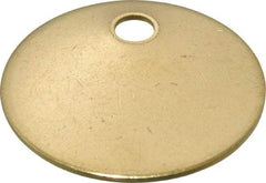 C.H. Hanson - 1-1/4 Inch Diameter, Round, Brass Blank Metal Tag - Blank, 50 Pieces - Makers Industrial Supply