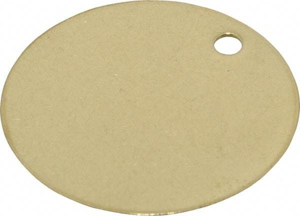 C.H. Hanson - 2 Inch Diameter, Round, Brass Blank Metal Tag - Blank, 25 Pieces - Makers Industrial Supply