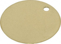 C.H. Hanson - 2 Inch Diameter, Round, Brass Blank Metal Tag - Blank, 25 Pieces - Makers Industrial Supply