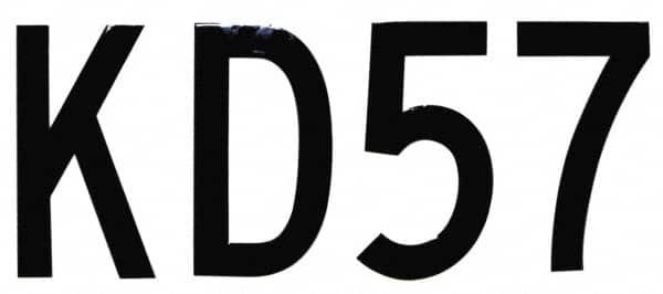 Made in USA - Number Label - Legend: 6, English, Black - Makers Industrial Supply