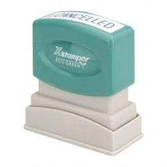 Value Collection - Cancelled, Blue Pre-Inked Stamp - 1/2 Inch Wide x 1-5/8 Inch Long - Makers Industrial Supply