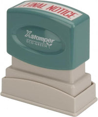 Value Collection - Final Notice, Red Pre-Inked Stamp - 1/2 Inch Wide x 1-5/8 Inch Long - Makers Industrial Supply