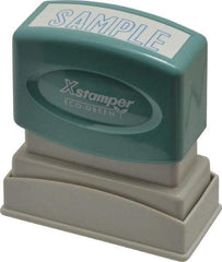 Value Collection - Sample, Blue Pre-Inked Stamp - 1/2 Inch Wide x 1-5/8 Inch Long - Makers Industrial Supply