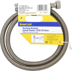 Brass Craft - 3/4" Hose Bibb Inlet, 3/4" Hose Bibb Outlet, Brass Flexible Connector - Braided Stainless Steel, Use with Washers - Makers Industrial Supply