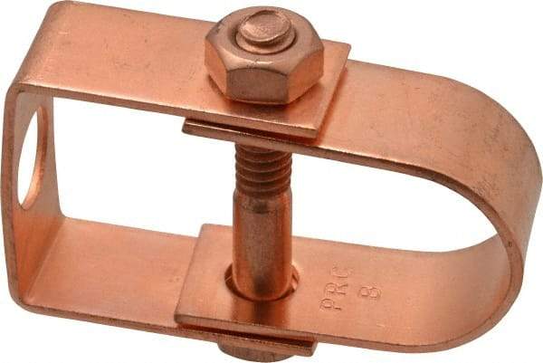 Value Collection - 3/4" Pipe, 3/8" Rod, Carbon Steel Adjustable Clevis Hanger - Copper Plated, 250 Lb Capacity - Makers Industrial Supply