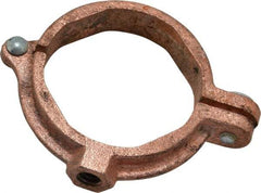 Value Collection - 2" Pipe, 3/8" Rod, Copper Painted Split Clamp - 180 Lb Capacity, Malleable Iron - Makers Industrial Supply