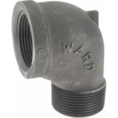 Black 90 ° Street Elbow: 1-1/4″, 150 psi, Threaded Malleable Iron, Black Finish, Class 150