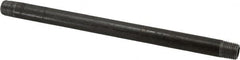 Value Collection - Schedule 40, 1/4" Diam x 8" Long Steel Black Pipe Nipple - Threaded - Makers Industrial Supply