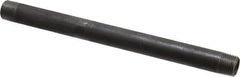 Made in USA - Schedule 40, 3/8" Diam x 8" Long Steel Black Pipe Nipple - Threaded - Makers Industrial Supply