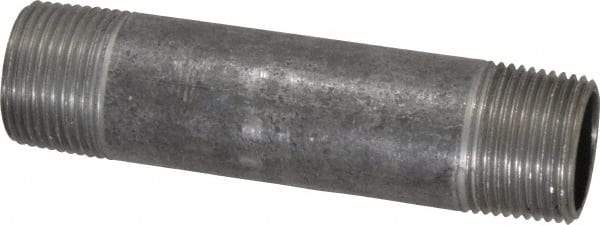 Made in USA - Schedule 40, 3/4" Diam x 4" Long Steel Black Pipe Nipple - Threaded - Makers Industrial Supply