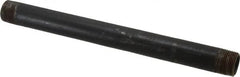 Made in USA - Schedule 40, 3/4" Diam x 11" Long Steel Black Pipe Nipple - Threaded - Makers Industrial Supply