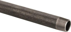 Made in USA - Schedule 40, 3/4" Diam x 24" Long Steel Black Pipe Nipple - Threaded - Makers Industrial Supply