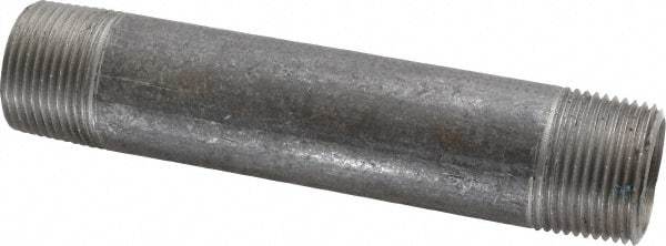 Made in USA - Schedule 40, 1" Diam x 6" Long Steel Black Pipe Nipple - Threaded - Makers Industrial Supply