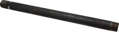 Made in USA - Schedule 40, 1" Diam x 18" Long Steel Black Pipe Nipple - Threaded - Makers Industrial Supply