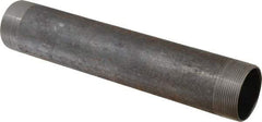 Made in USA - Schedule 40, 2" Diam x 12" Long Steel Black Pipe Nipple - Threaded - Makers Industrial Supply