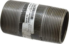 Made in USA - Schedule 40, 2-1/2" Diam x 5" Long Steel Black Pipe Nipple - Threaded - Makers Industrial Supply