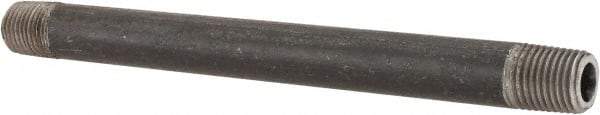 Made in USA - Schedule 80, 1/4" Diam x 6" Long Steel Black Pipe Nipple - Threaded - Makers Industrial Supply