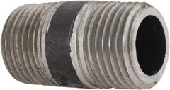 Made in USA - Schedule 80, 1/2" Diam x 1-1/2" Long Steel Black Pipe Nipple - Threaded - Makers Industrial Supply