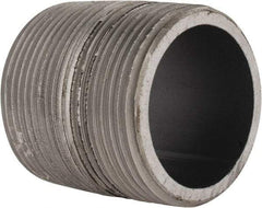 Made in USA - Schedule 80, 1-1/4" Diam x 1-5/8" Long Steel Black Pipe Nipple - Threaded - Makers Industrial Supply