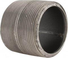 Made in USA - Schedule 80, 2" Diam x 2" Long Steel Black Pipe Nipple - Threaded - Makers Industrial Supply