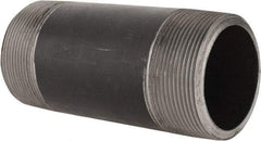 Made in USA - Schedule 80, 2" Diam x 5" Long Steel Black Pipe Nipple - Threaded - Makers Industrial Supply