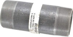 Made in USA - Schedule 80, 2" Diam x 5-1/2" Long Steel Black Pipe Nipple - Threaded - Makers Industrial Supply