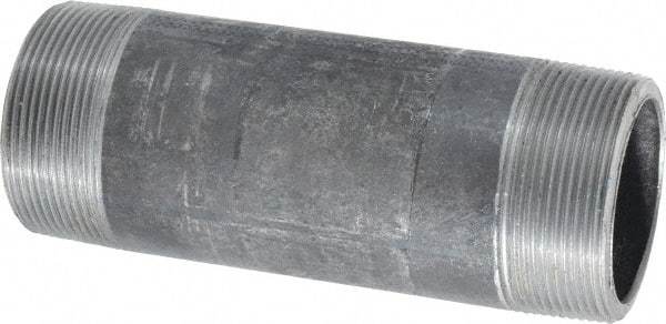 Made in USA - Schedule 80, 2" Diam x 6" Long Steel Black Pipe Nipple - Threaded - Makers Industrial Supply