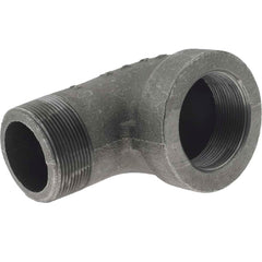 Black 90 ° Street Elbow: 2″, 300 psi, Threaded Malleable Iron, Black Finish, Class 300