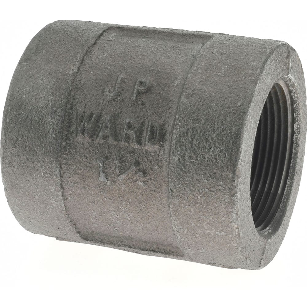 Black Coupling: 1-1/2″, 300 psi, Threaded Malleable Iron, Black Finish, Class 300