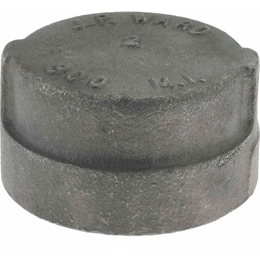 Black Cap: 2″, 300 psi, Threaded Malleable Iron, Black Finish, Class 300