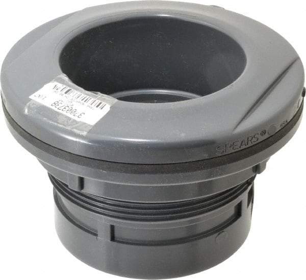 Value Collection - 4" PVC Plastic Pipe Bulkhead Tank Adapter - Schedule 80, Slip x FIPT End Connections - Makers Industrial Supply