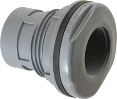 Value Collection - 1-1/2" CPVC Plastic Pipe Bulkhead Tank Adapter - Schedule 80, FIPT x FIPT End Connections - Makers Industrial Supply