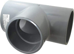 Value Collection - 6" CPVC Plastic Pipe Tee - Schedule 80, Slip x Slip x Slip End Connections - Makers Industrial Supply