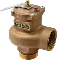 Conbraco - 2" Inlet, 2" Outlet, High Capacity Steam Relief Valve - 15 Max psi, Bronze, 3,150 Lb per Hour - Makers Industrial Supply