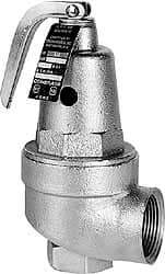 Conbraco - 1" Inlet, 1-1/4" Outlet, ASME Section IV Safety Relief Valve - 15 Max psi, Bronze, 1,027,000 BTUs - Makers Industrial Supply
