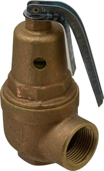 Conbraco - 3/4" Inlet, 1" Outlet, ASME Section IV Safety Relief Valve - 100 Max psi, Bronze, 2,536,000 BTUs - Makers Industrial Supply