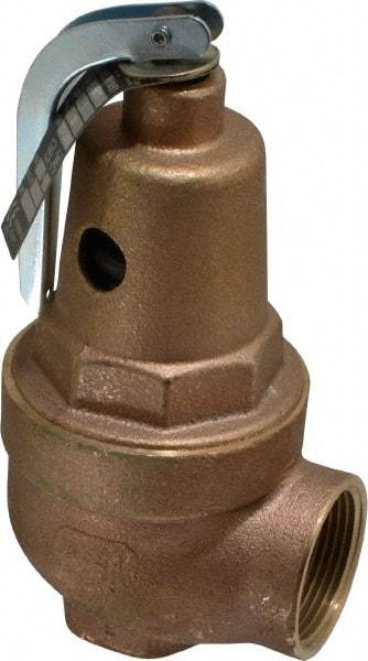 Conbraco - 1" Inlet, 1-1/4" Outlet, ASME Section IV Safety Relief Valve - 30 Max psi, Bronze, 1,570,000 BTUs - Makers Industrial Supply