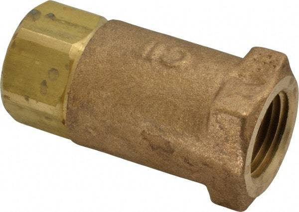 Conbraco - 1/2" Bronze Check Valve - Inline, FNPT x FNPT - Makers Industrial Supply