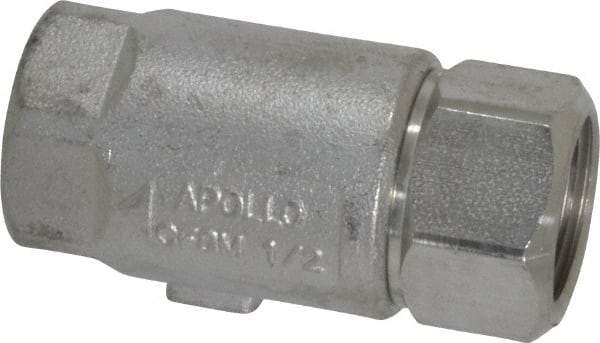 Conbraco - 1/2" Stainless Steel Check Valve - Inline, FNPT x FNPT - Makers Industrial Supply