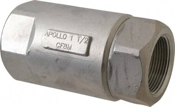 Conbraco - 1-1/2" Stainless Steel Check Valve - Inline, FNPT x FNPT - Makers Industrial Supply