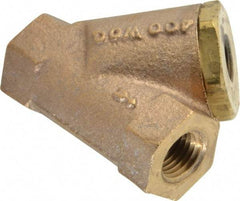 Conbraco - 1/4" Pipe, FNPT Ends, Cast Bronze Y-Strainer - 400 psi WOG Rating - Makers Industrial Supply