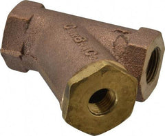 Conbraco - 3/8" Pipe, FNPT Ends, Cast Bronze Y-Strainer - 400 psi WOG Rating - Makers Industrial Supply