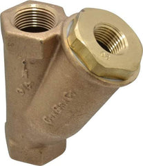 Conbraco - 3/4" Pipe, FNPT Ends, Cast Bronze Y-Strainer - 400 psi WOG Rating - Makers Industrial Supply