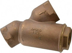 Conbraco - 1-1/2" Pipe, FNPT Ends, Cast Bronze Y-Strainer - 400 psi WOG Rating - Makers Industrial Supply