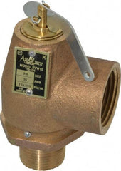 Conbraco - 3/4" Inlet, 1" Outlet, ASME Safety Relief Valve - 30 Max psi, Bronze, 710,000 BTUs - Makers Industrial Supply