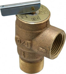 Conbraco - 3/4" Inlet, 3/4" Outlet, ASME Low Pressure Steam Heating Relief Valve - 15 Max psi, Bronze, 407 Lb per Hour - Makers Industrial Supply