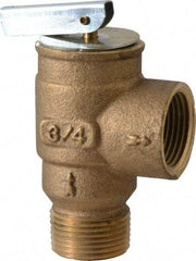 Conbraco - 3/4" Inlet, 3/4" Outlet, ASME Low Pressure Steam Heating Relief Valve - 10 Max psi, Bronze, 407 Lb per Hour - Makers Industrial Supply