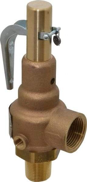 Conbraco - 3/4" Inlet, 1" Outlet, High Pressure Safety Relief Valve - 50 Max psi, Bronze, 647 Lb per Hour - Makers Industrial Supply